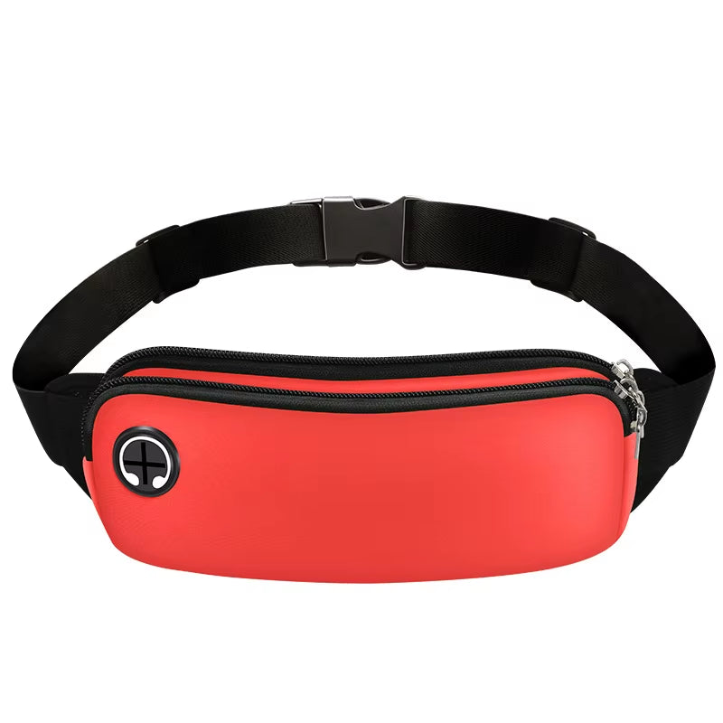 Professional Sports Waist Bag for Men and Women - Black Running Belt Bag for Phones and Gym Accessories