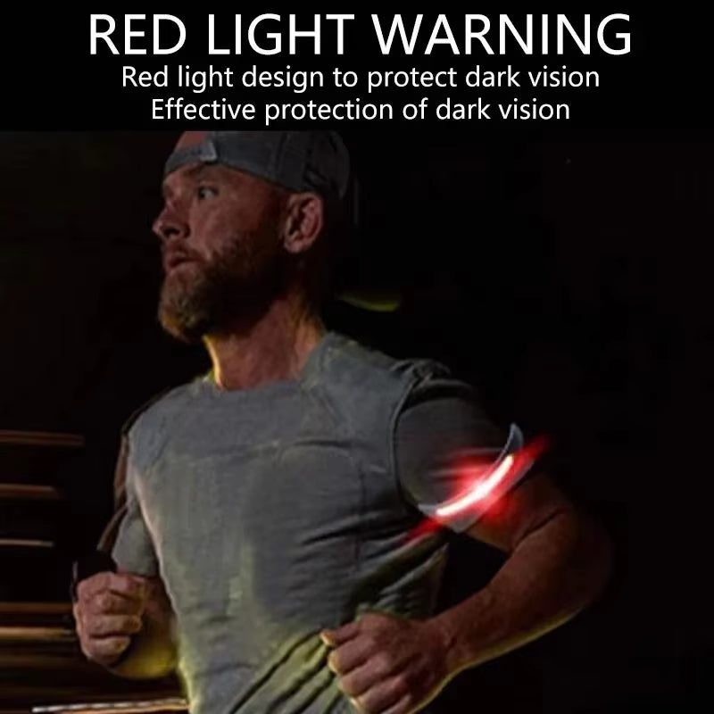 COB LED Armband Light - 350mAh, 500LM - USB Type-C Rechargeable, IPX4 Waterproof, Ideal for Night Running and Sports Safety