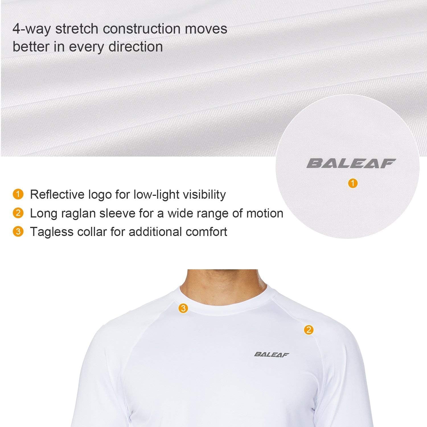 Men'S Long Sleeve Running Shirts Quick Dry Workout Shirts Athletic T-Shirts Lightweight Soft Fishing Tee Tops