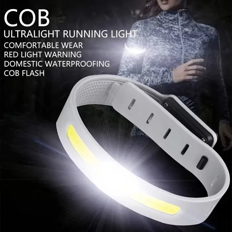 COB LED Armband Light - 350mAh, 500LM - USB Type-C Rechargeable, IPX4 Waterproof, Ideal for Night Running and Sports Safety