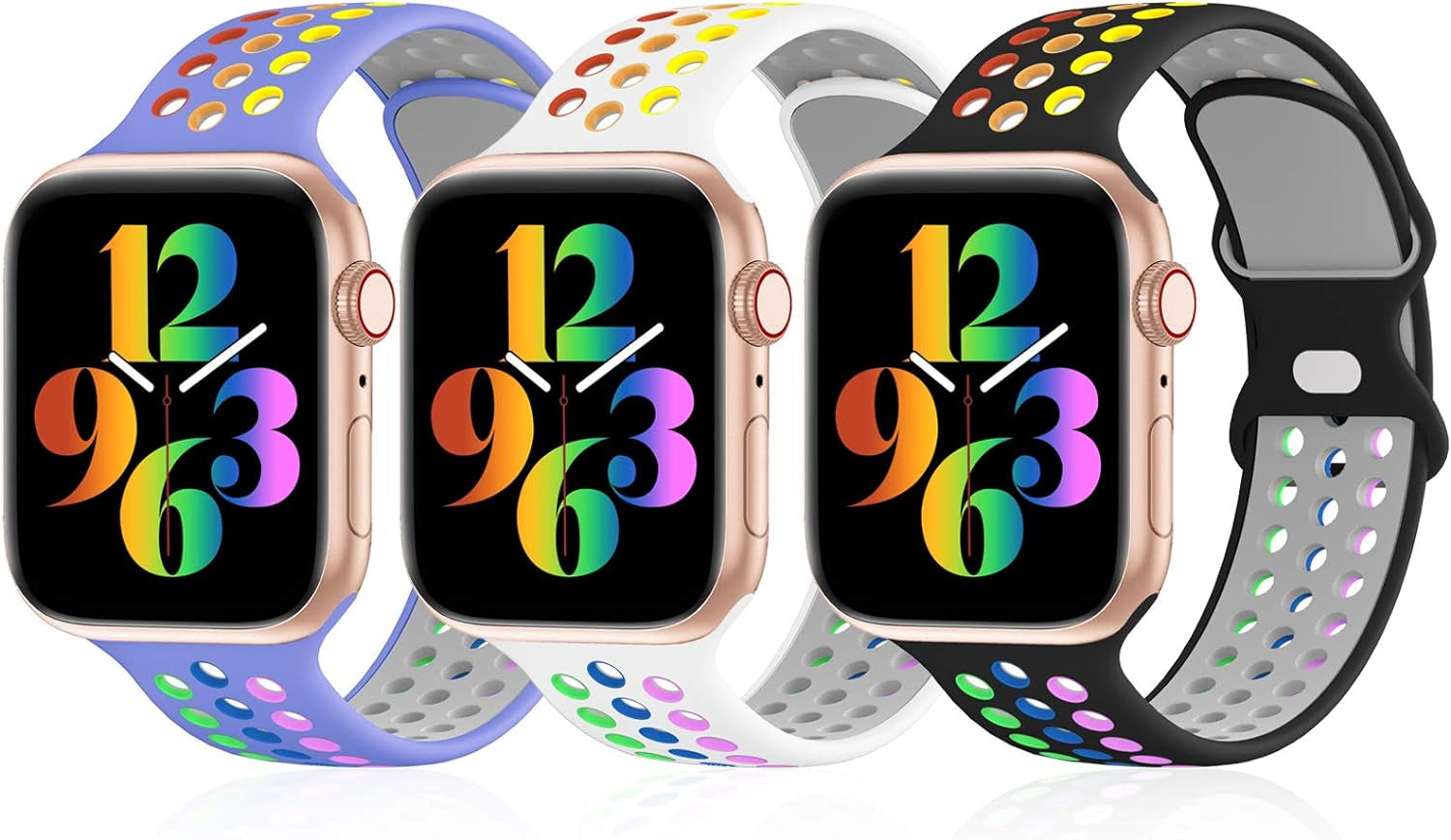 Ocean Band for Apple Watch Ultra - Compatible with 49mm, 45mm, 44mm, 42mm, 41mm, 40mm, 38mm - Soft Sport Adjustable Loop with Titanium Buckle - Replacement Strap for iWatch Series 8, 7, 6, 5, 4, 3, 2, 1 SE for Men and Women