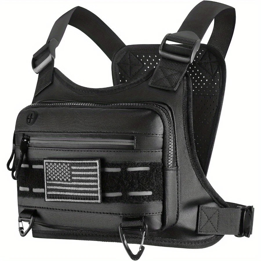 Tactical Running Vest - Waterproof Anti-Theft Chest Bag with Adjustable Shoulder Straps (1 or 2 Pieces)