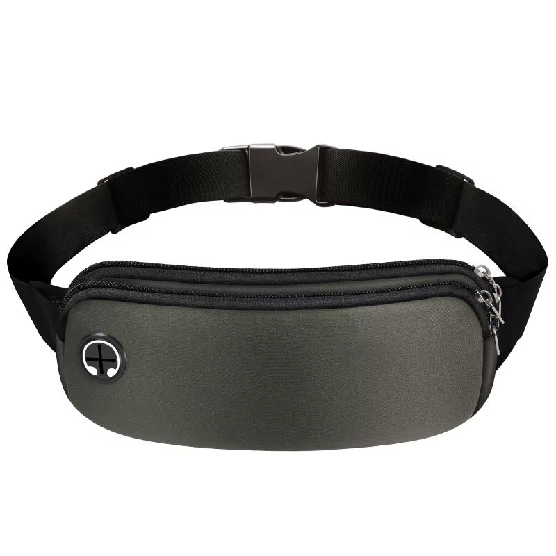 Professional Sports Waist Bag for Men and Women - Black Running Belt Bag for Phones and Gym Accessories