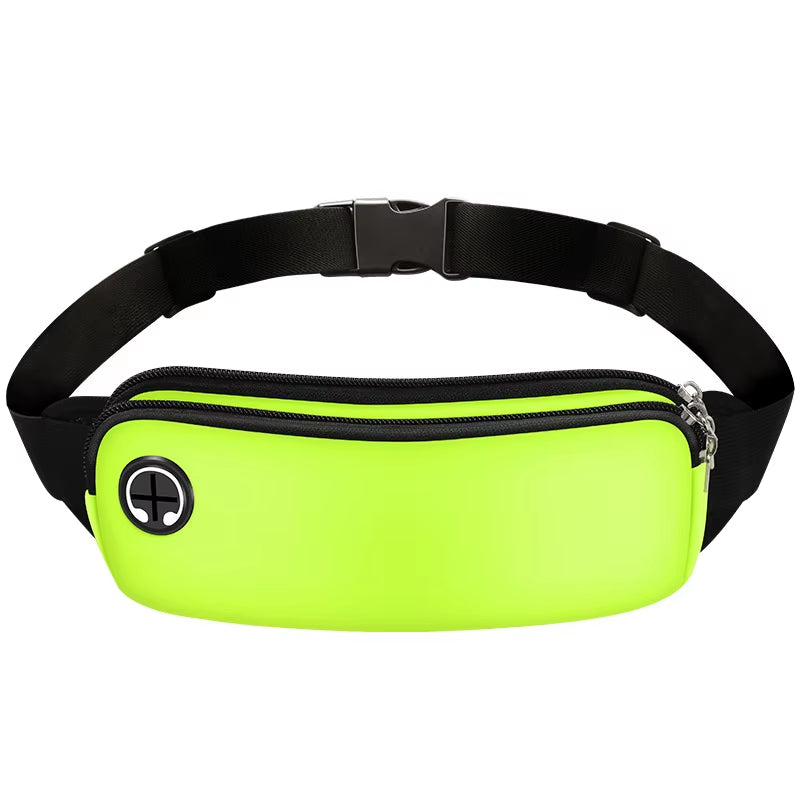 Professional Sports Waist Bag for Men and Women - Black Running Belt Bag for Phones and Gym Accessories