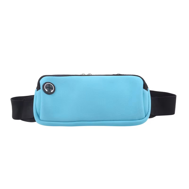 Professional Sports Waist Bag for Men and Women - Black Running Belt Bag for Phones and Gym Accessories