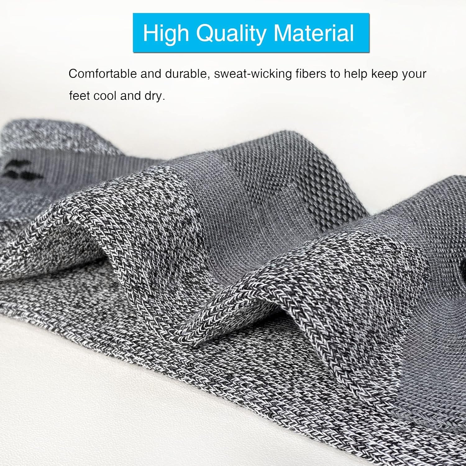 Men'S Cushioned Athletic Running Ankle Socks (6 Pairs)